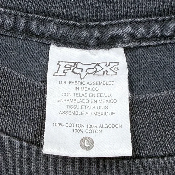 Fox Racing Long Sleeve T Shirt Large Black Logo Graphic Moto Y2K - Picture 4 of 12